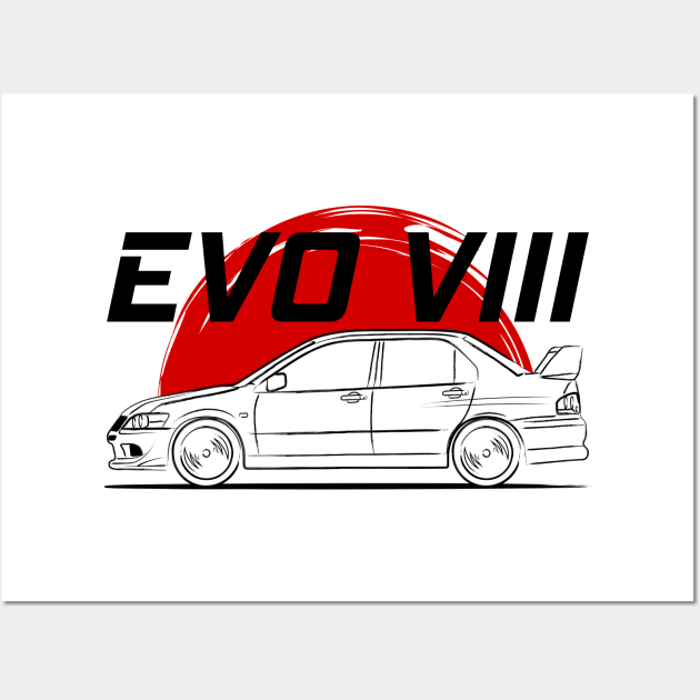 Lancer Evolution VIII Racing EVO 8 Wall Art by GoldenTuners